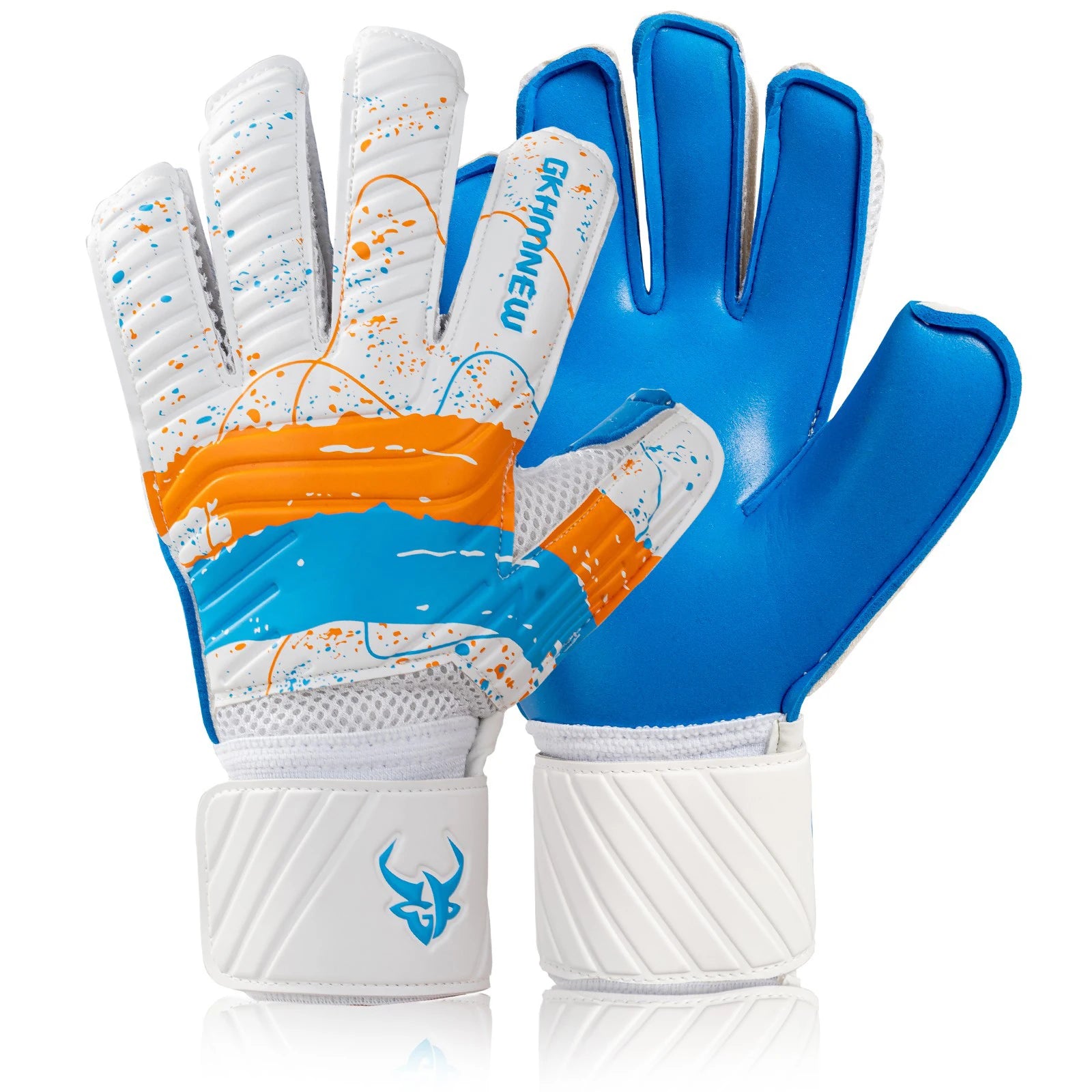 Goalkeeper Gloves for Adult and Youth Strong Latex Grip Double Wrist Support and Breathable Mesh