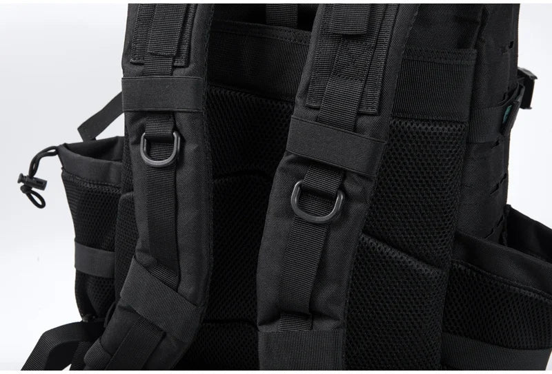 45L Tactical Backpack Survival Bag Hunting MOLLE Backpack Gym Men EDC Outdoor Hiking Rucksack with Bottle Holder