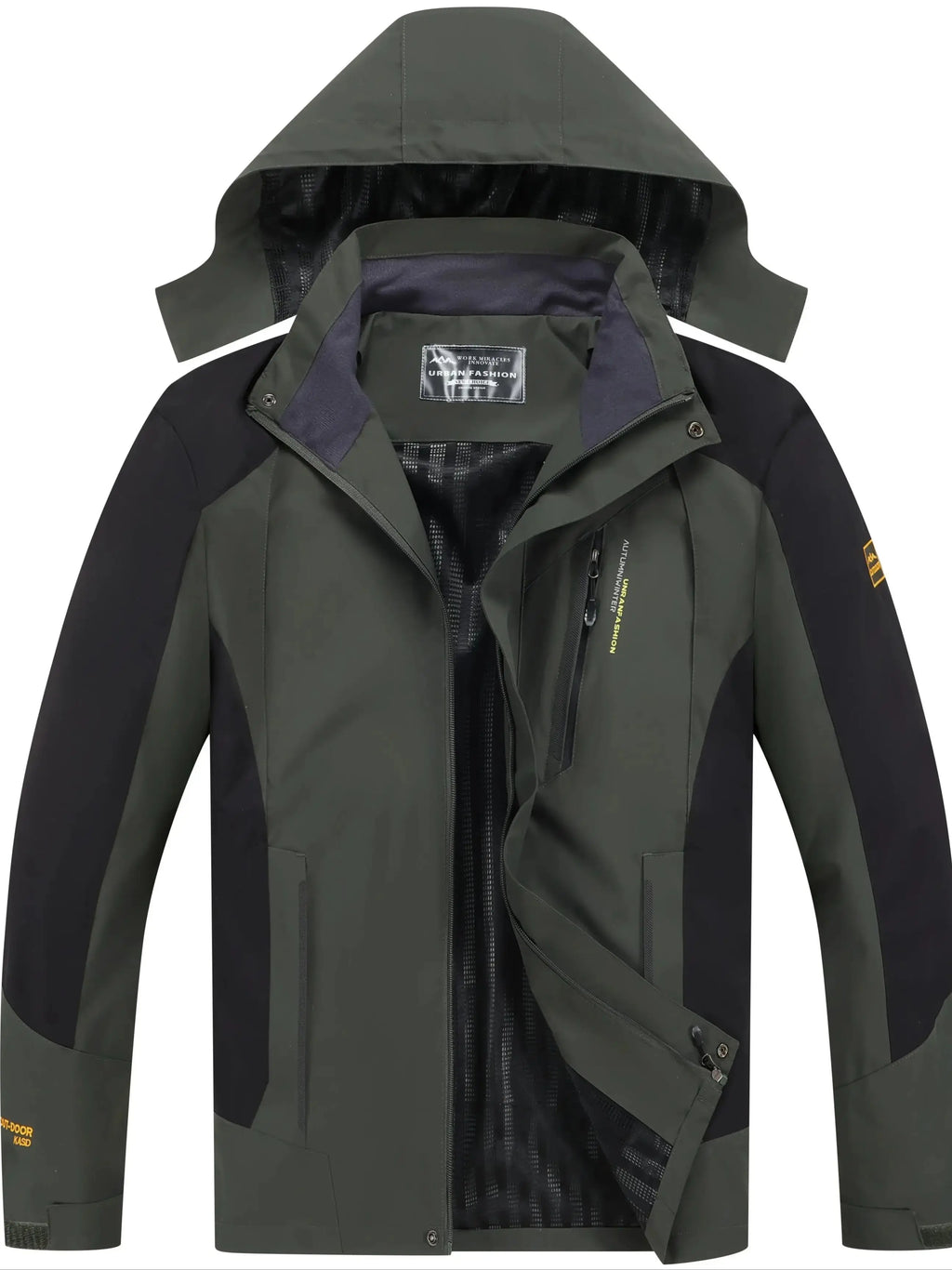 Men's Waterproof Hiking Jacket Large Size Windproof Windbreaker Camping Hunting Running Trekking Fishing Coat Men Outdoor
