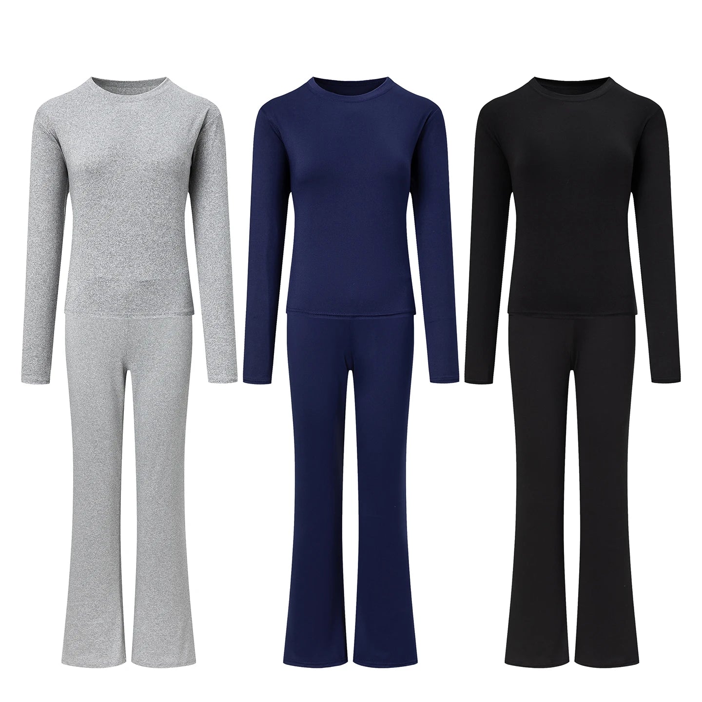 Autumn New Round Neck Short Fit Long Sleeve T Shirt Mildly Spicy Pants Casual Sports Yoga Two Piece Set Women’s Fashion