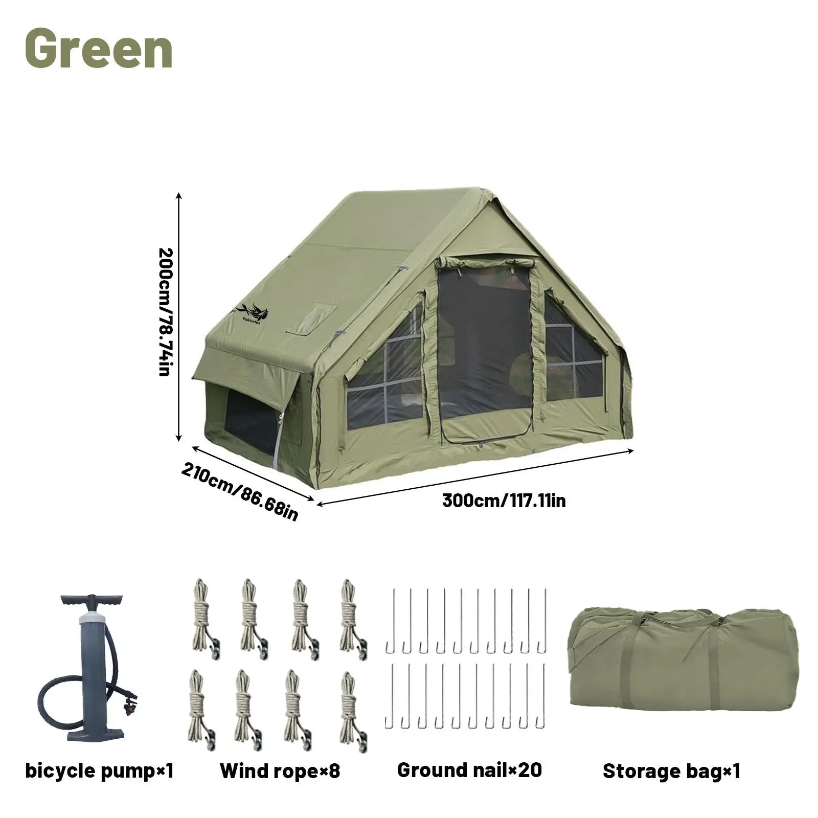 Inflatable Portable Camping Tent - Quick-Setup Waterproof Shelter with Stove Jack