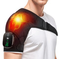 Heating Vibration Massager Shoulder Pad Red Light Hot Compress Neck & Shoulder Support with 3‑Speed Massage and 5000mAh Battery