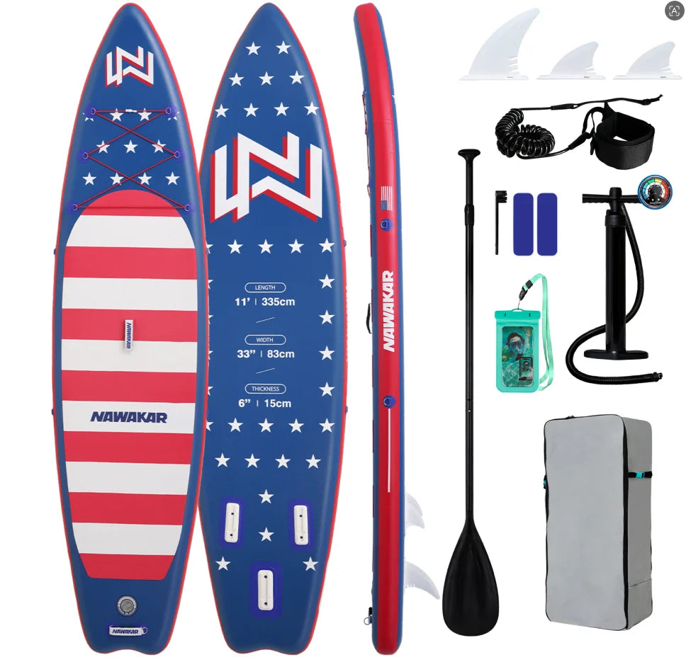 Inflatable Surfboard for Men and Women, Portable Reinforced Paddle Board for Sea Surfing and Lure Fishing