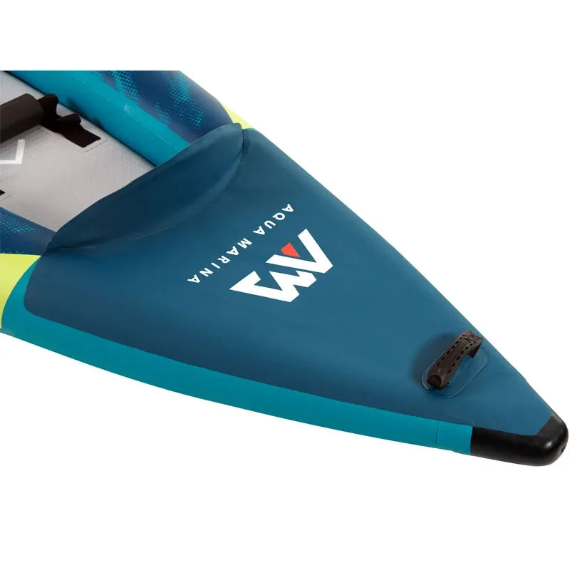 STEAM Aqua Marina Kayak 2025 Upgraded Printing Pattern Reinforced PVC Drop‑Stitch Floor V‑Shape Keel High‑Back Seat Fins and Footrest, Single or Tandem