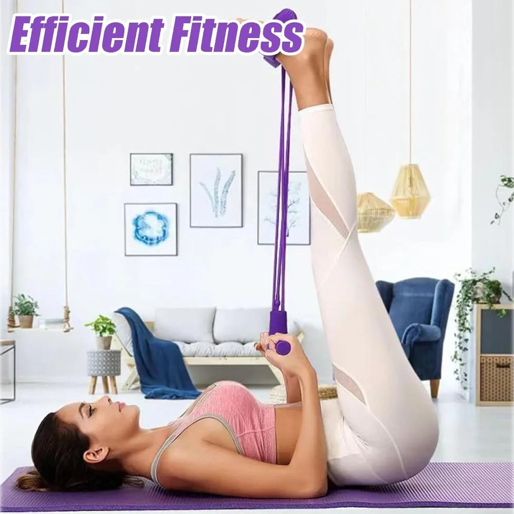 Multi‑Function Resistance Band Set 4 Tubes for Intense Workout NBR Comfort Handles for Office Living Room Bedroom Use