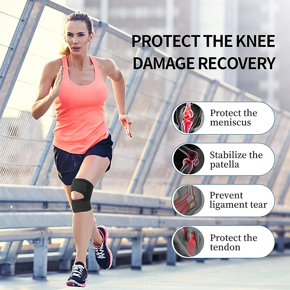 Adjustable Knee Brace with Side Stabilizers