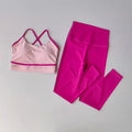 Women Yoga Set Workout Set 2 Piece High Waist Yoga Leggings Sports Bra Gym Suit Activewear Sports Fitness Set Sports Suit