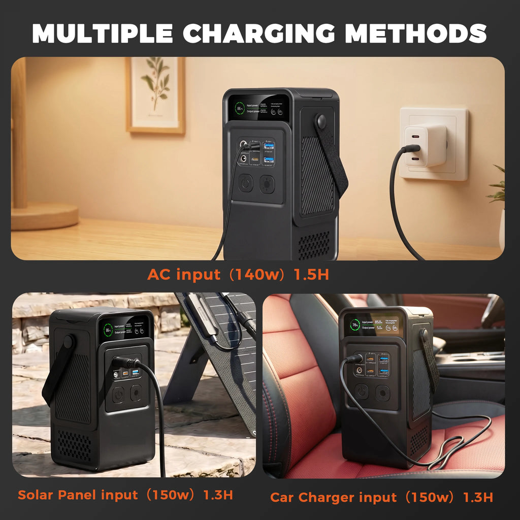 CTOLITY AP200 Portable Power Station 200W 192Wh 60000mAh LiFePO4 Energy Storage with Solar Charging Capability
