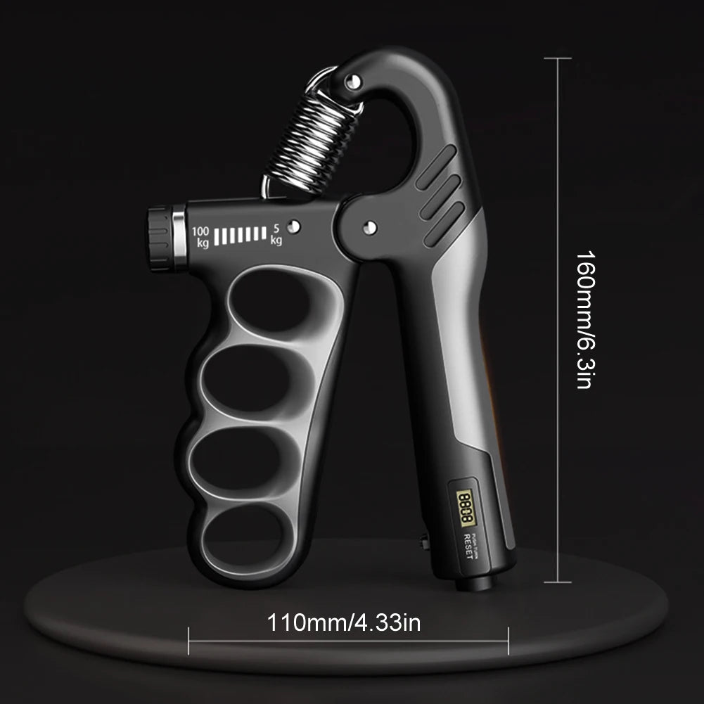 Hand Grip Strengthener 5 to 100Kg Adjustable Resistance Wrist Expander Anti Slip Ergonomic Hand Strength Exerciser with Counter