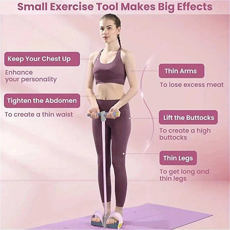 Multi‑Function Resistance Band Set 4 Tubes for Intense Workout NBR Comfort Handles for Office Living Room Bedroom Use
