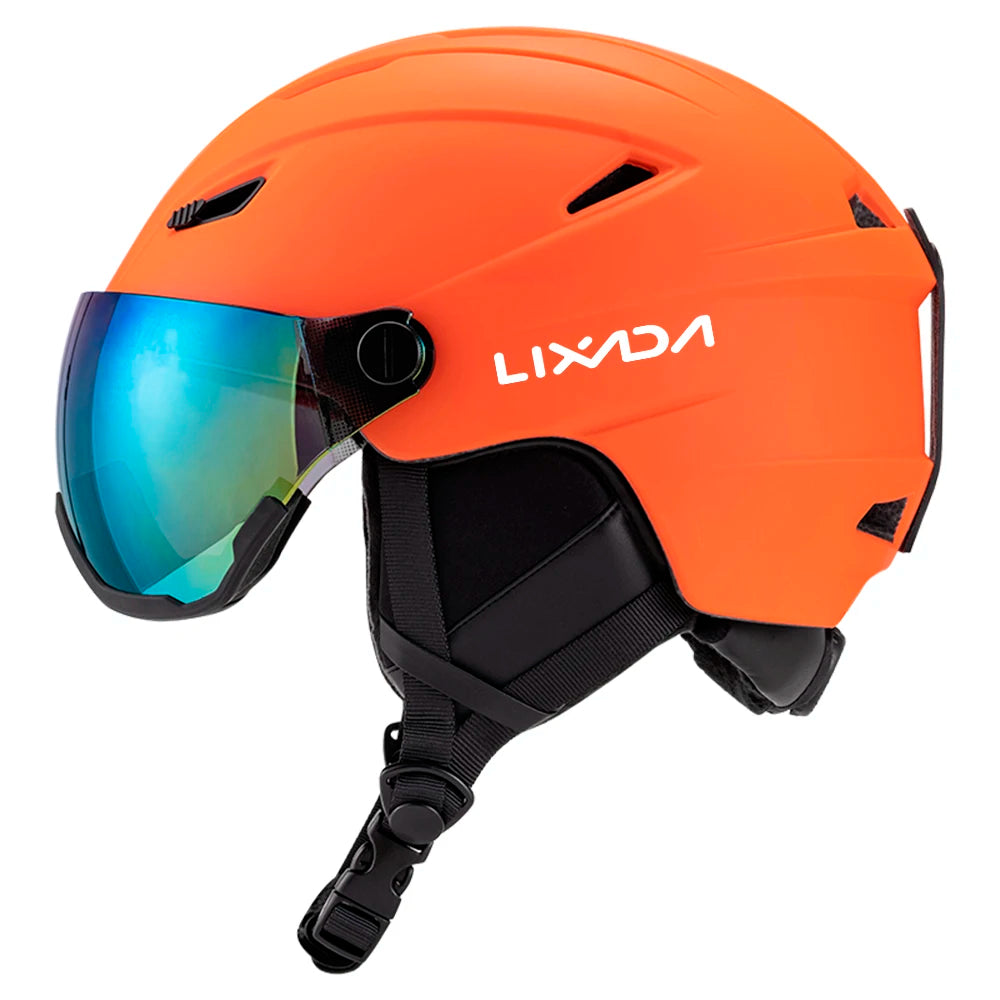Integrated Ski Helmet Men and Women Snowboard Helmet with Removable Visor Goggles Men and Women Snowboard Wear