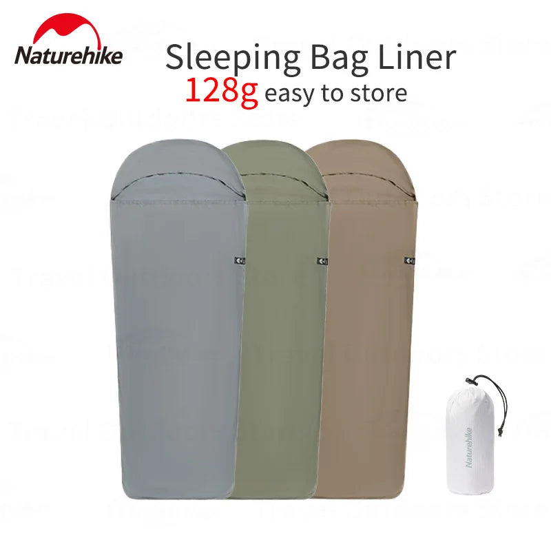 Sleeping Bag Liner 128g Ultralight Single Stretch Envelope Soft Style for Camping and Travel