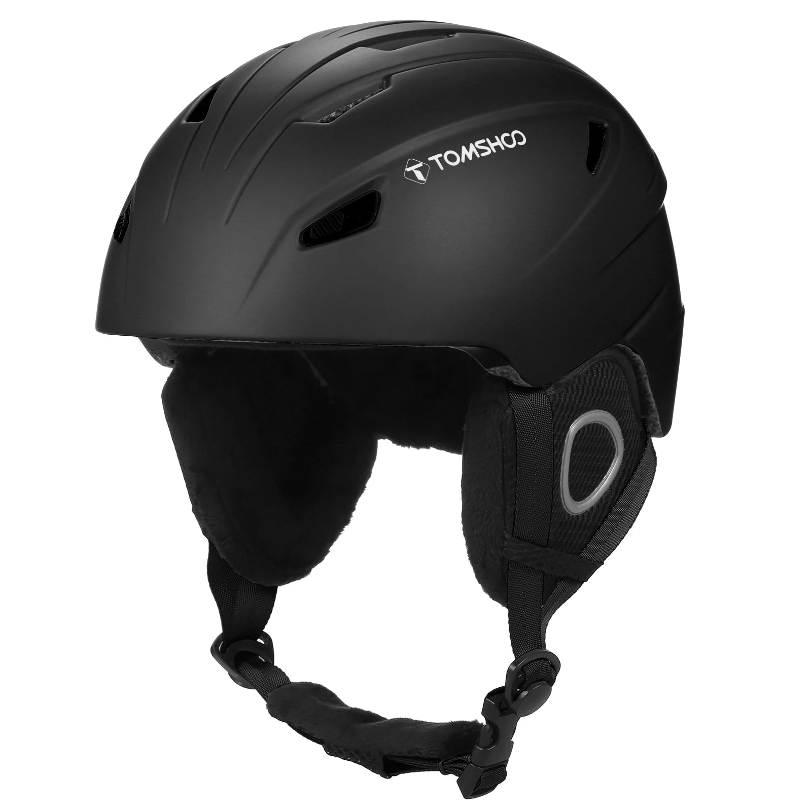 Ski Helmet with Removable Goggles Inner Lining and Ear Pads Lightweight Snowboard Helmet for Snowboarding and Biking