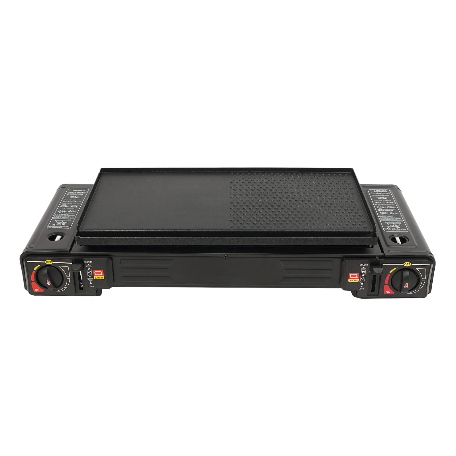 2‑Burner Portable Camping Stove 2500W Each Gas Grill Stove with Carry Case Butane/LPG Compatible