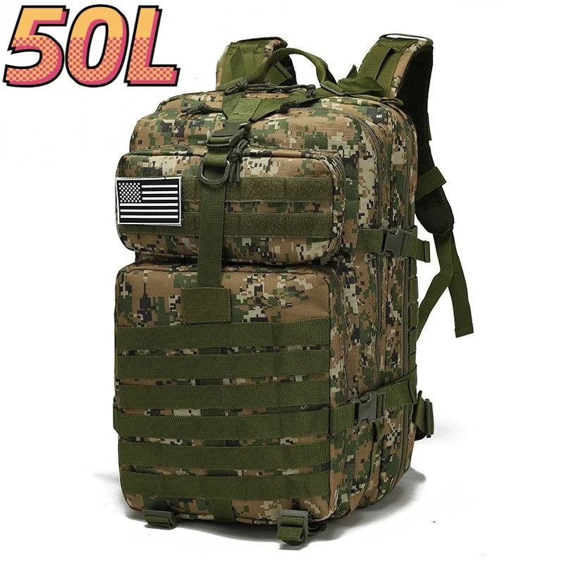 30L/50L 1000D Nylon Waterproof Trekking Fishing Hunting Backpack Outdoor Rucksack Tactical Sports Camping Hiking