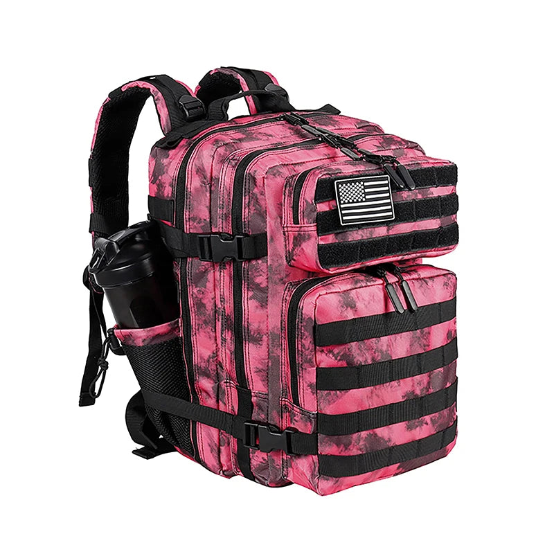 25L 35L 45L Tactical Backpack Small Athlete Gym Bag for Men Women Outdoor Travel Hiking Molle Rucksack with Bottle Holder
