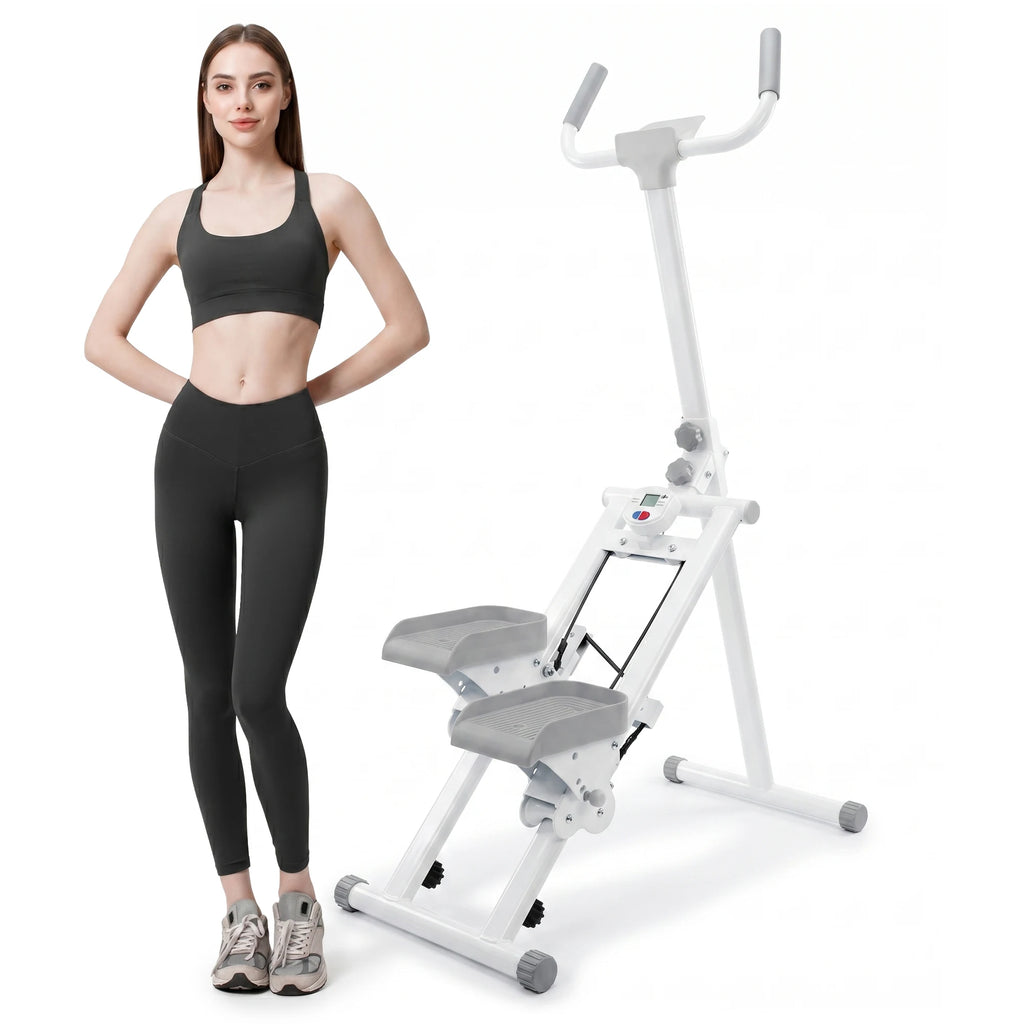 Stair Stepper Machine Vertical Climber with LCD Display Compact Cardio Step Trainer for Full Body Home Workouts