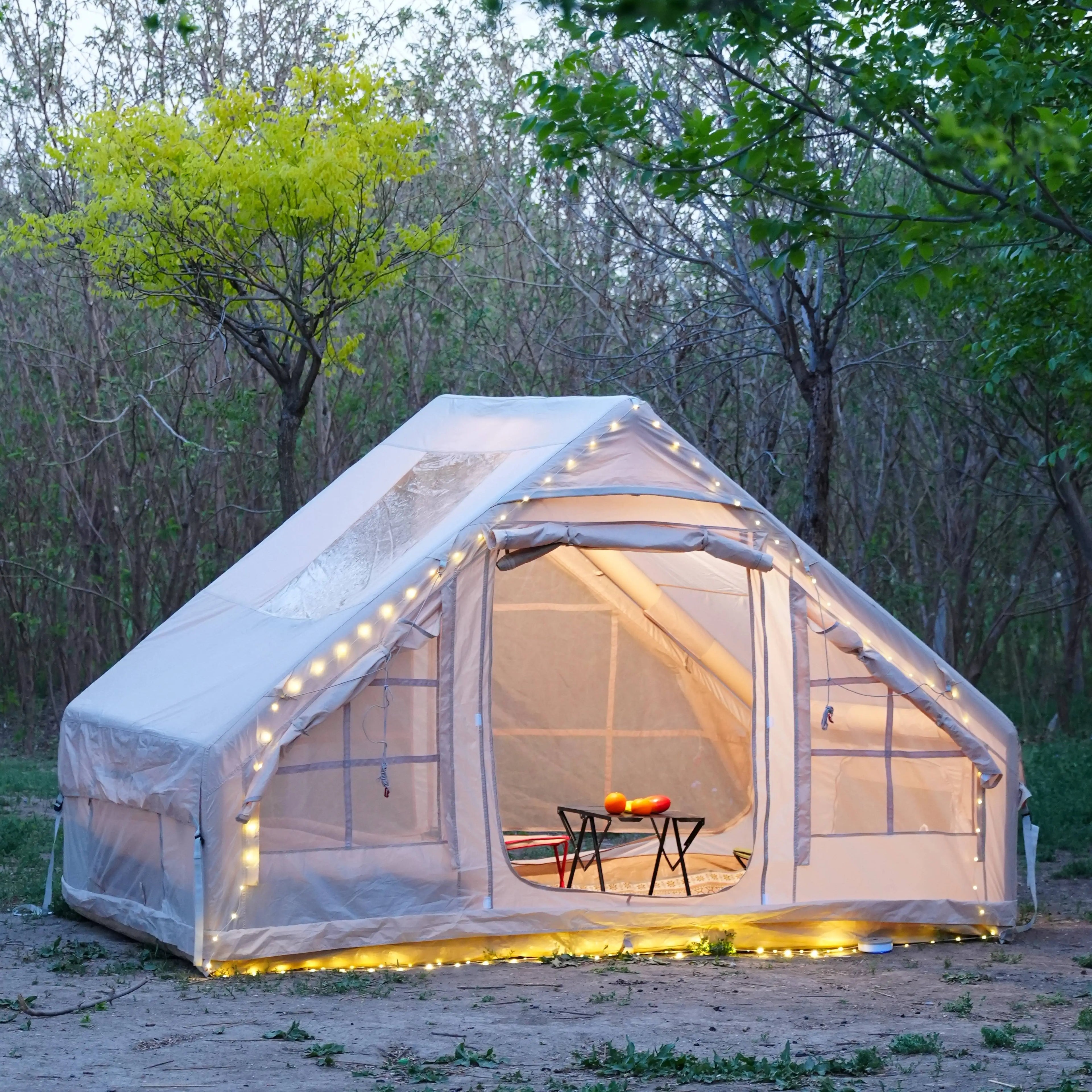 Inflatable Tent With Stove Plug