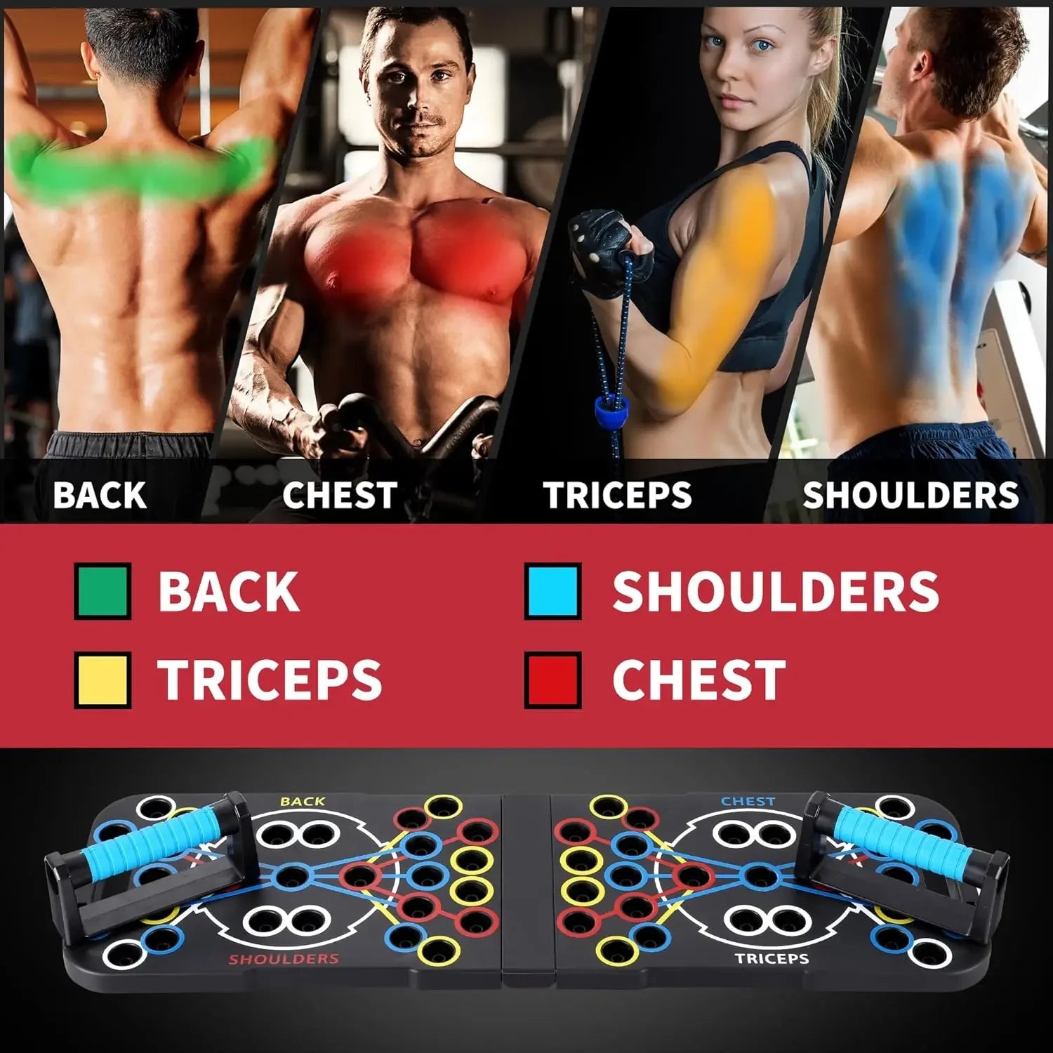 Push Up Support Board Multifunctional Exercise Chest and Abdominal Muscle Training Board for Home Fitness