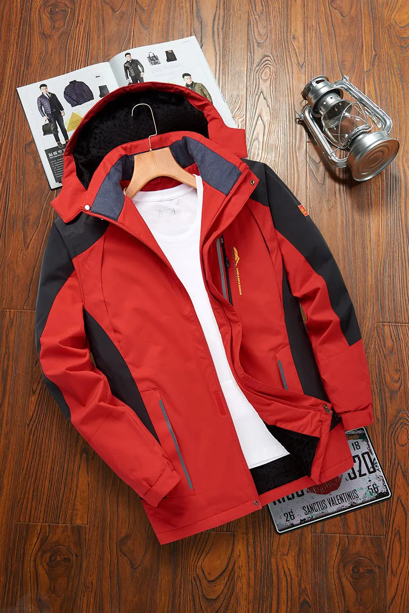 Men’s Winter Parka Windbreak Plus Thick Warm Windproof Fur Coat Military Style Hooded Anorak Men’s Winter Jacket