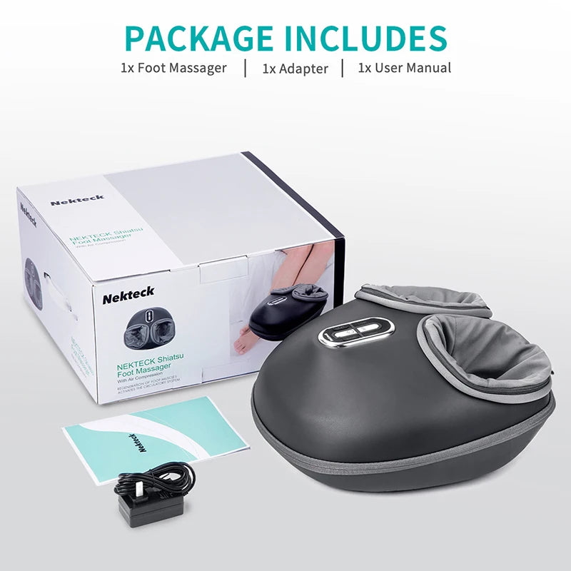 Foot Massager with Heat and Air Compression Shiatsu Kneading Roller for Muscle Relaxation and Stress Relief