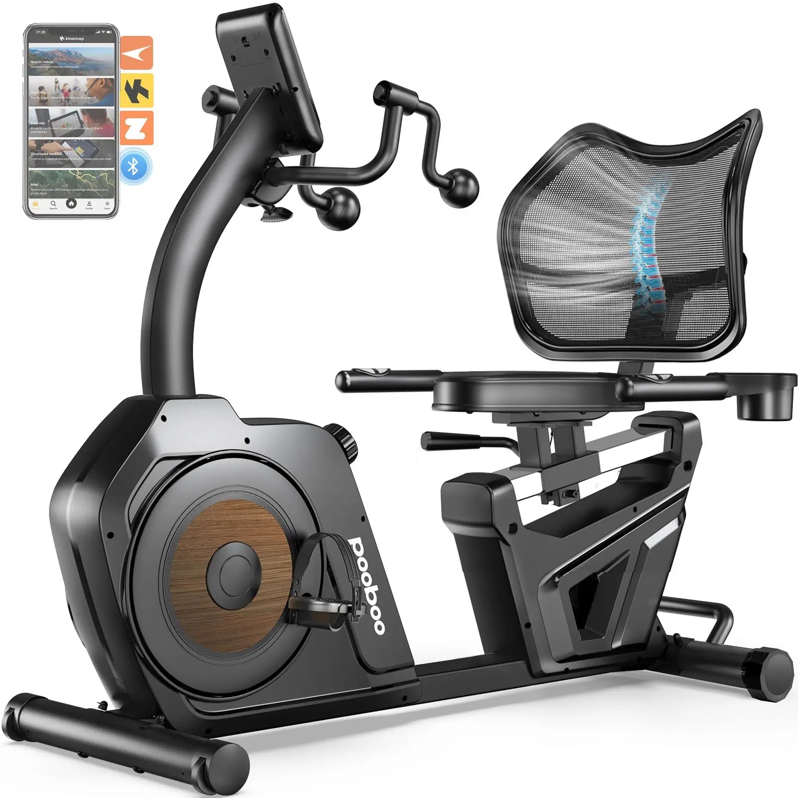 Recumbent Exercise Bike for Home Use Stationary Bike with Arm Exerciser Magnetic Recumbent Bike with Ergonomic Seat