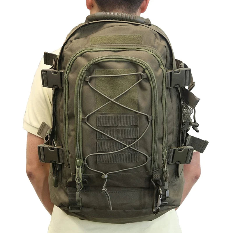 65L Outdoor Tactical Backpack Men’s Hiking Bag Large Capacity Military Army Travel Camping Rucksack