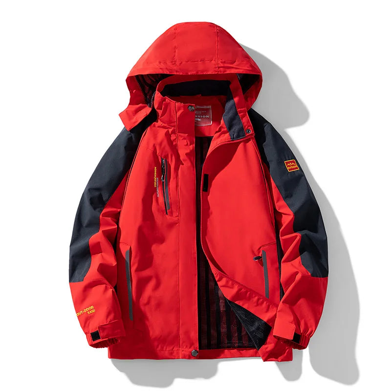 Men's Waterproof Hiking Jacket Large Size Windproof Windbreaker Camping Hunting Running Trekking Fishing Coat Men Outdoor