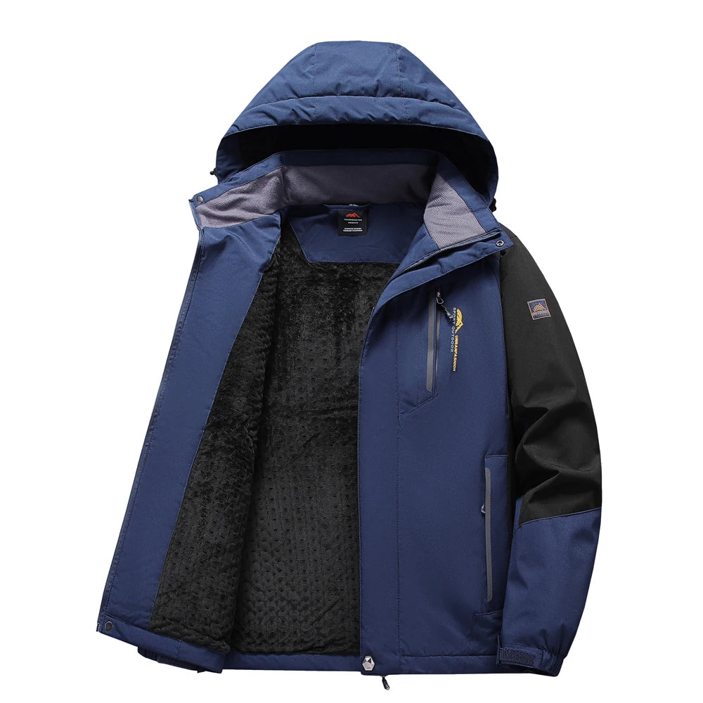 Men’s Winter Parka Windbreak Plus Thick Warm Windproof Fur Coat Military Style Hooded Anorak Men’s Winter Jacket