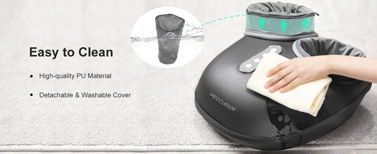 Foot Massager with Heating Therapy, Shiatsu Deep Kneading Roller for Muscle Relaxation and Pain Relief, Electric Foot Massage Machine