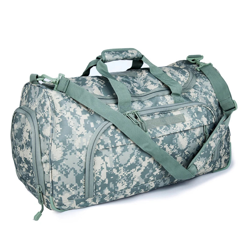 50L Waterproof Gym Bag Men Sports Travel Bag Military Tactical Duffle Outdoor Fitness Training Bag