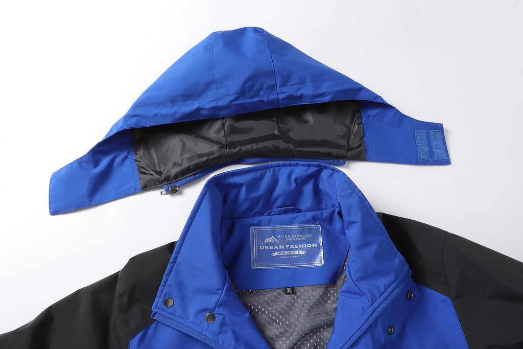 Men’s Waterproof Hiking Jacket Large Size Windproof Outdoor Windbreaker for Camping Hunting Running Trekking Fishing
