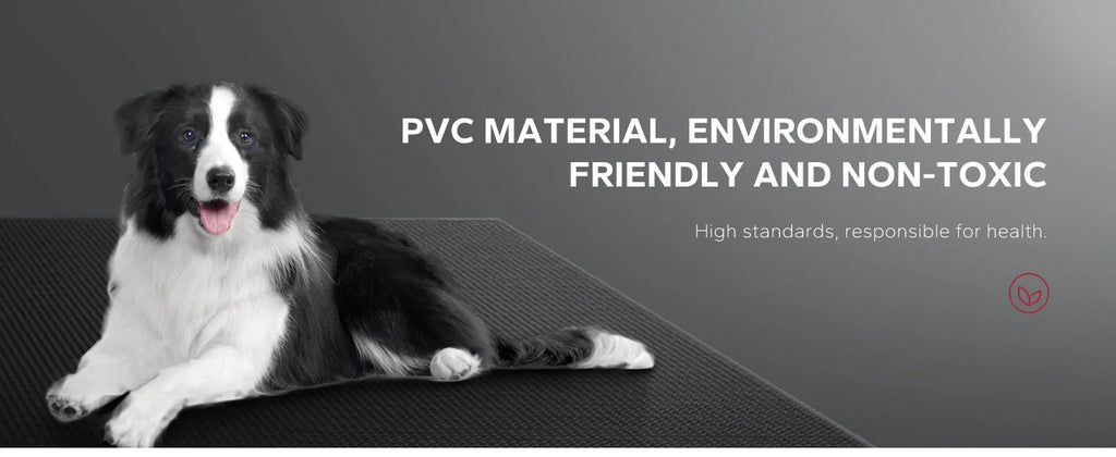 Large Home Gym Mat, 8mm Thick High Density PVC Non Slip, Shock Absorbing Fitness Flooring with Bands and Bag