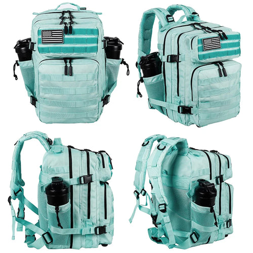 25L 35L 45L Tactical Backpack Small Athlete Gym Bag for Men Women Outdoor Travel Hiking Molle Rucksack with Bottle Holder