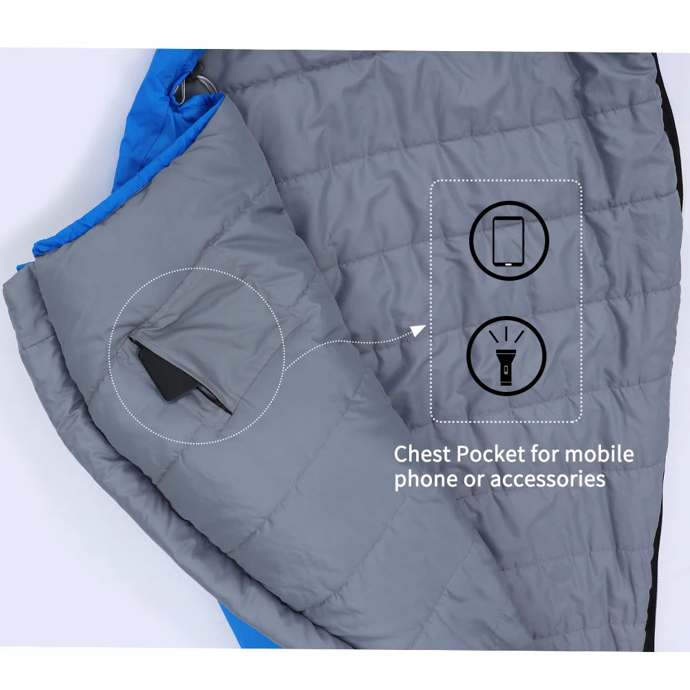 Cotton Sleeping Bag 3 Season Ultralight Synthetic Cotton Camping Sleeping Bag for Outdoor Adventures