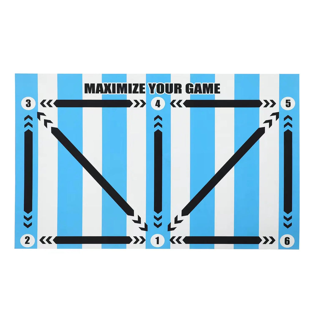Soccer Ball Control Training Mat Stable Silent Rubber Base Digital Guidance Design Improve Ball Sense Daily Training