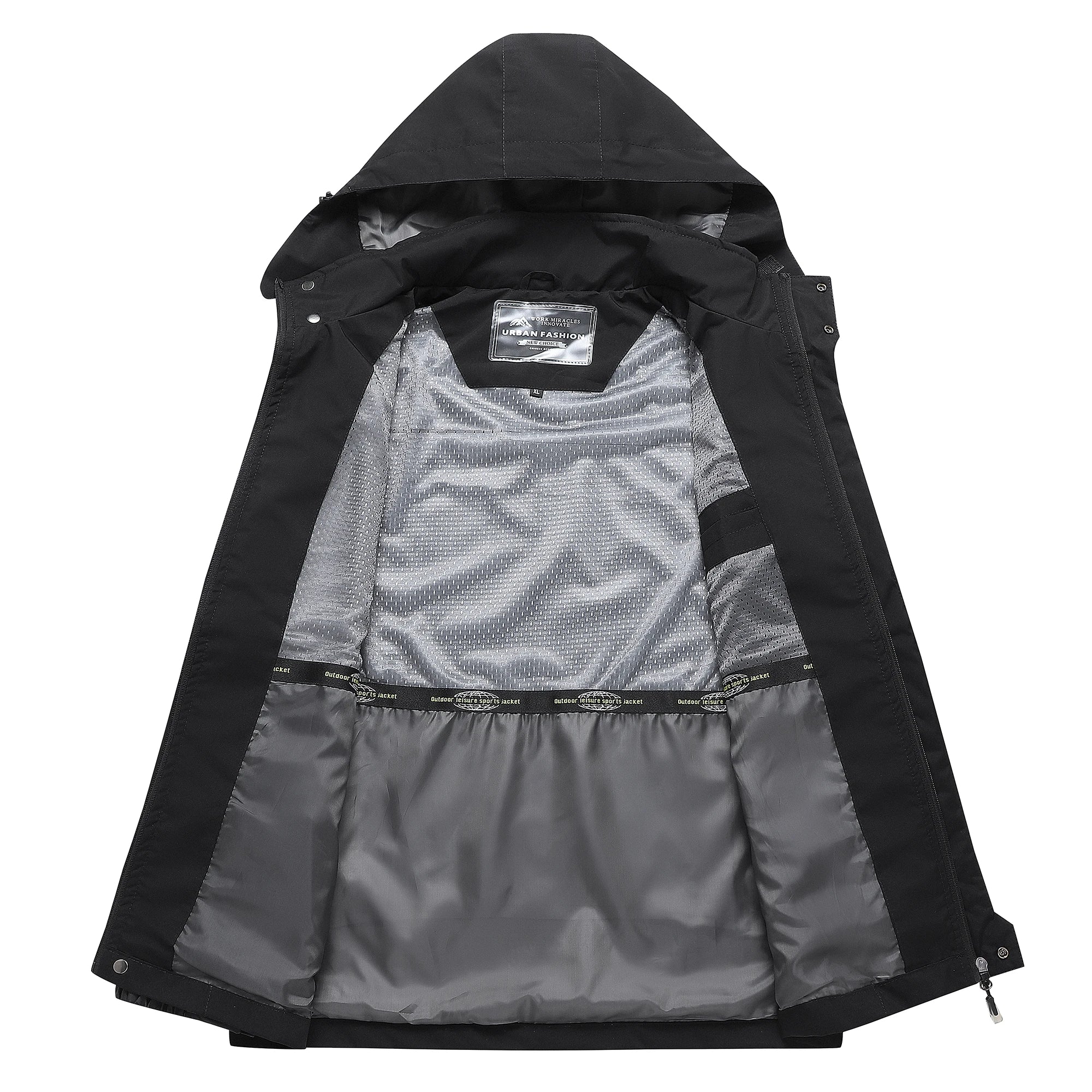 Men’s Waterproof Hiking Jacket Large Size Windproof Outdoor Windbreaker for Camping Hunting Running Trekking Fishing