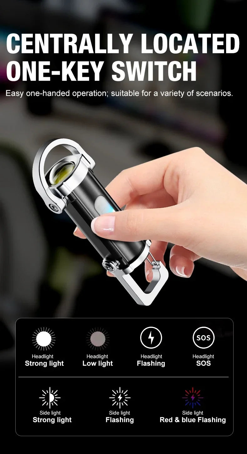 Camping Light Lightweight Handheld Torch 5 Lighting Modes Rechargeable Tent Lamp for Patio Climbing with 8 Light Filaments