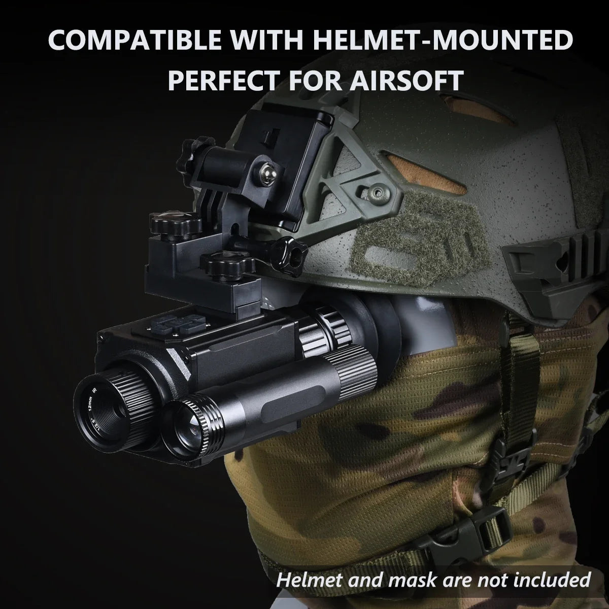 HD 1080P Night Vision Goggles Head Mounted or Helmet Mounted 940nm IR 5X Zoom Night Vision Monocular for Hunting and Camping