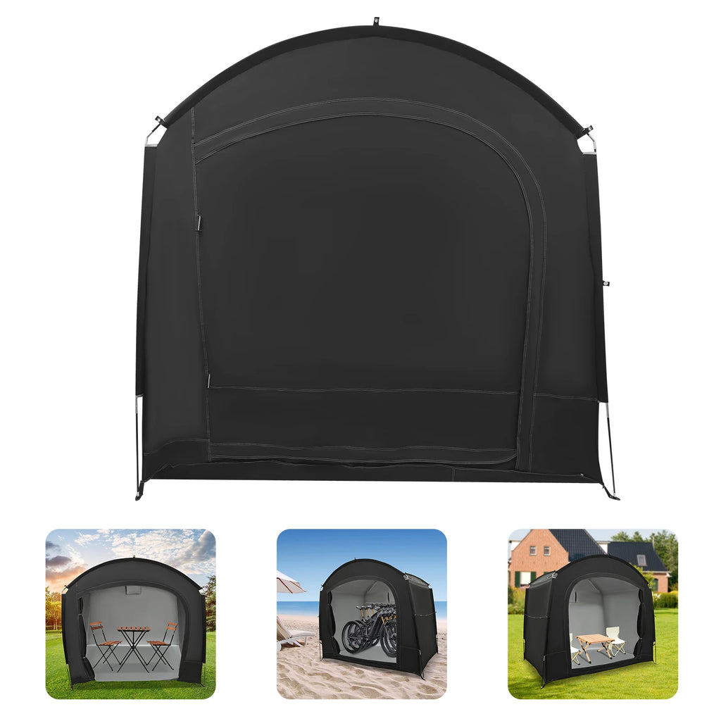 Bike Storage Shed for 1 to 4 Bikes Portable Waterproof Bicycle Shelter Tent 220x150x185cm 210D Oxford Cloth Foldable Sunshade Cover