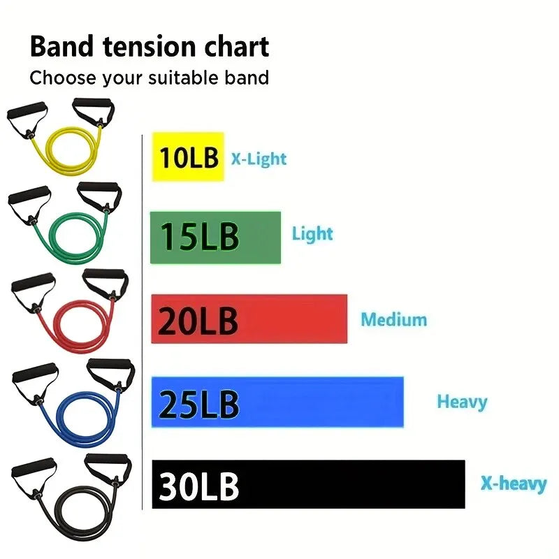Resistance Bands with Handles Exercise Bands Workout Bands with Handles for Men Women Strength Training Equipment at Home