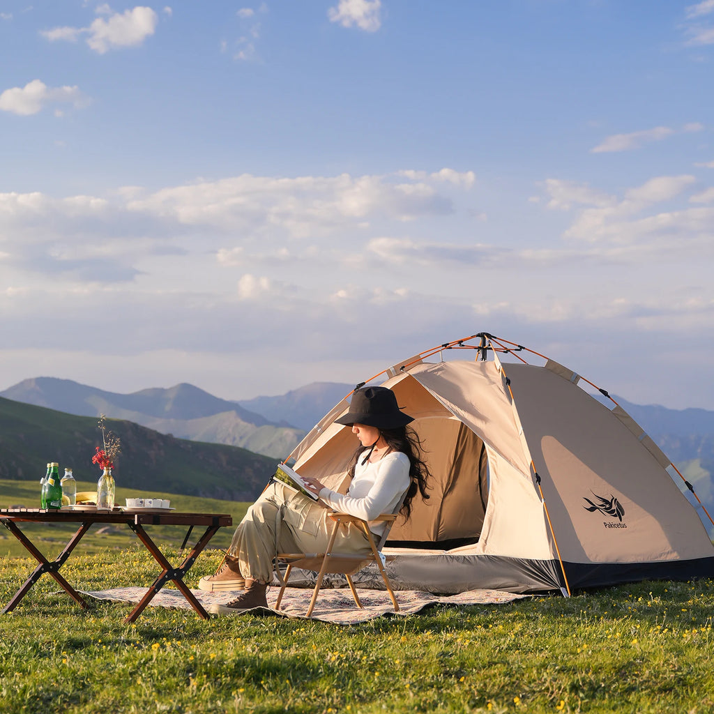 Portable 3 to 4 Person Sun and Rain Shelter for Beach and Camping, Instant Tent