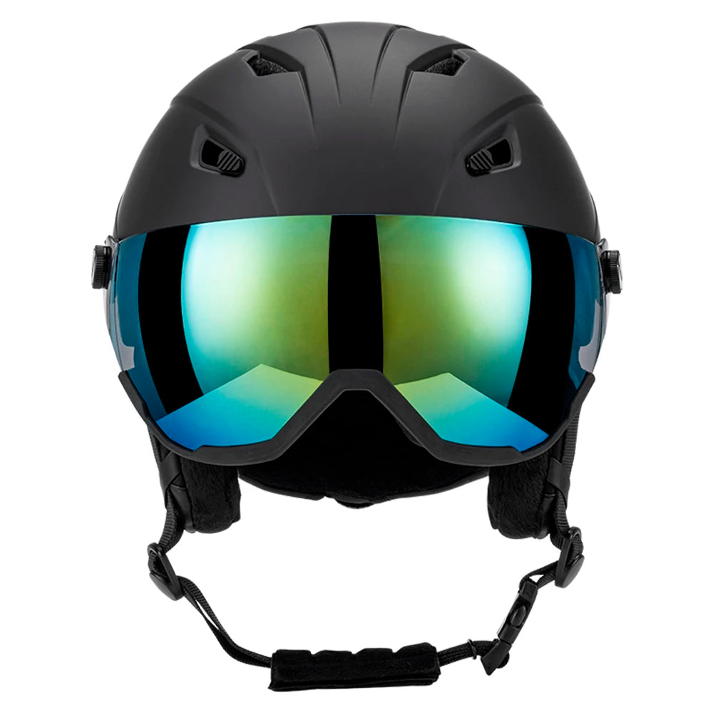 Integrated Ski Helmet Men and Women Snowboard Helmet with Removable Visor Goggles Men and Women Snowboard Wear