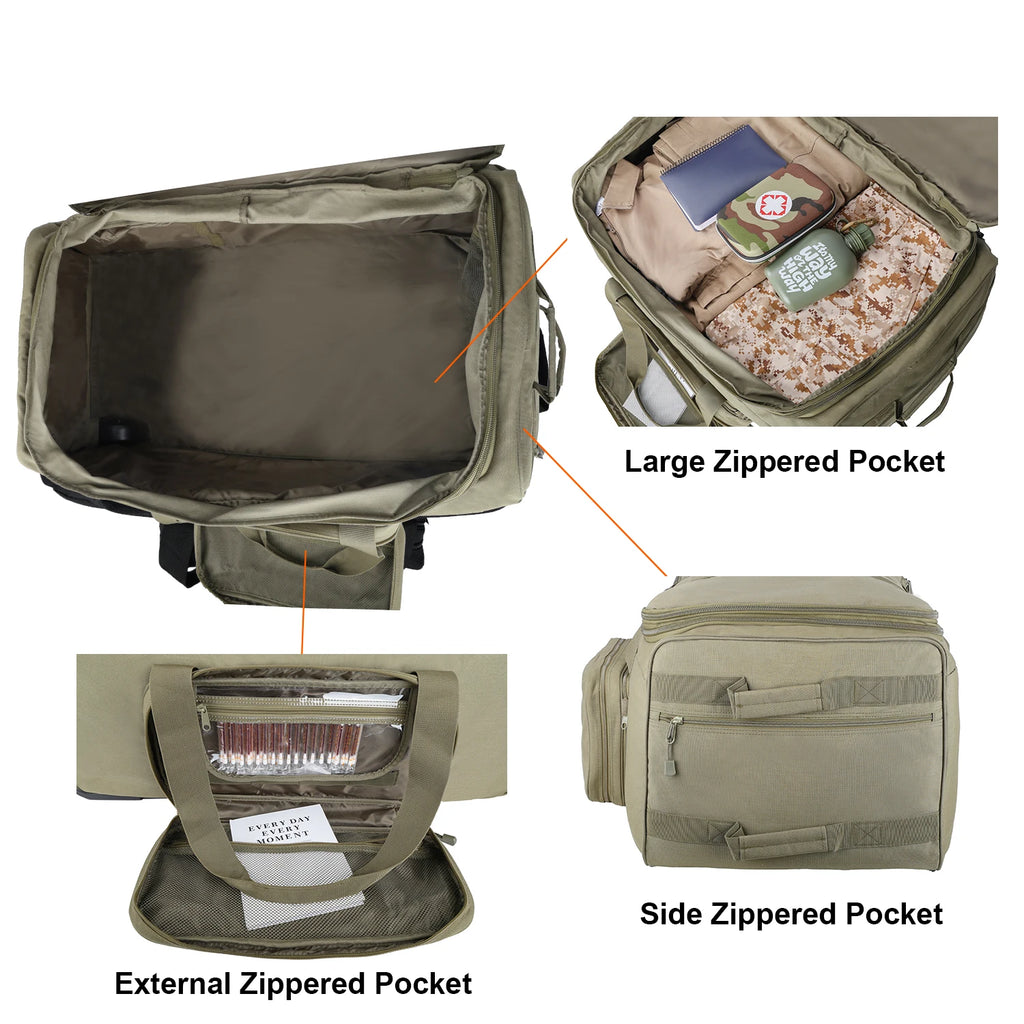 124L Outdoor Camping Travel Bag Large Trolley Case Waterproof Nylon Practical Travel Handbag Storage Luggage Bag