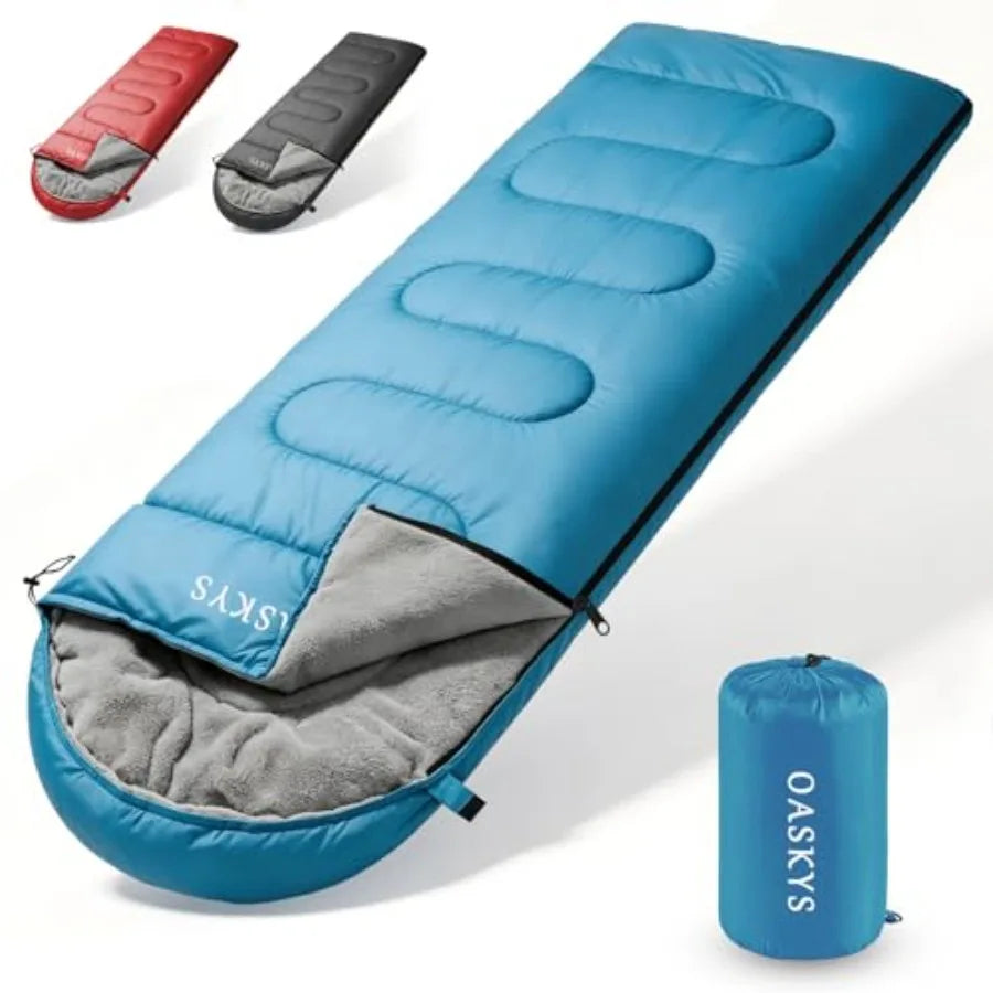Camping Sleeping Bag, Lightweight Waterproof Design for Adults, Warm and Cool Weather Use in Summer, Spring, and Fall Travel and Camping Gear