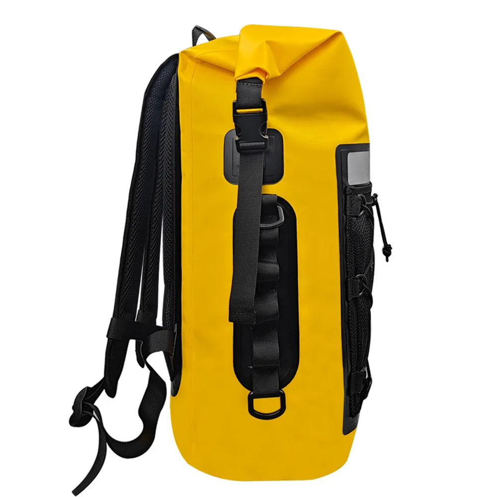 35L Waterproof Dry Bag Backpack Roll Top Bag Pocket for Outdoor Water Sports Beach Camping