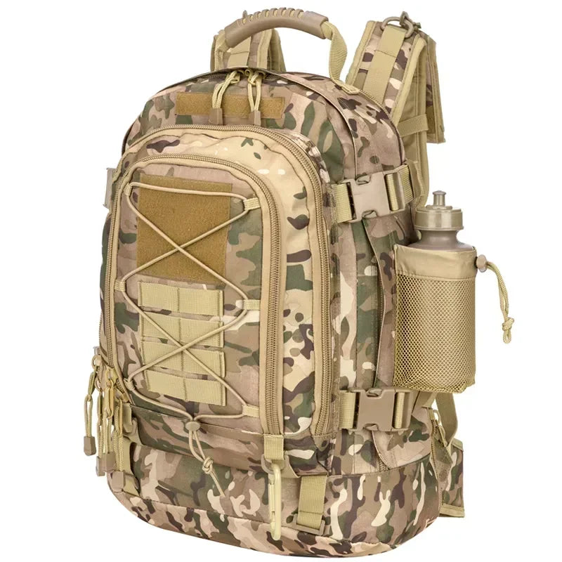 Extra Large 60L Tactical Backpack for Men Women Outdoor Water Resistant Hiking Travel Laptop Backpack