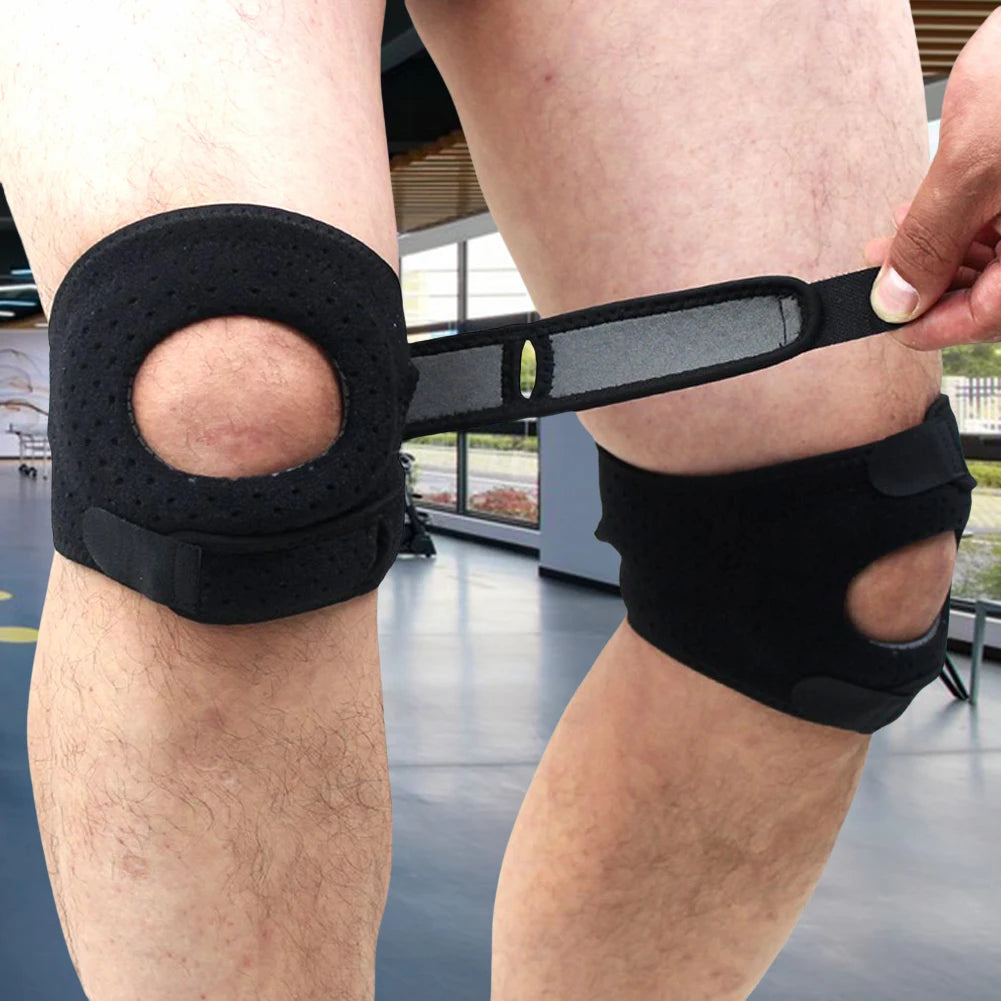Knee Support Wrap – Adjustable Compression Sleeve with Patella Tendon Strap for Arthritis, Joint Pain, Tendonitis & Ligament Injury Relief