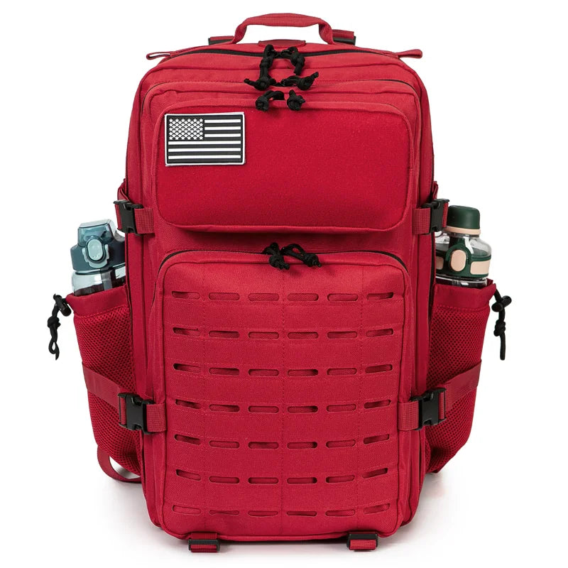 45L Tactical Backpack Survival Bag Hunting MOLLE Backpack Gym Men EDC Outdoor Hiking Rucksack with Bottle Holder