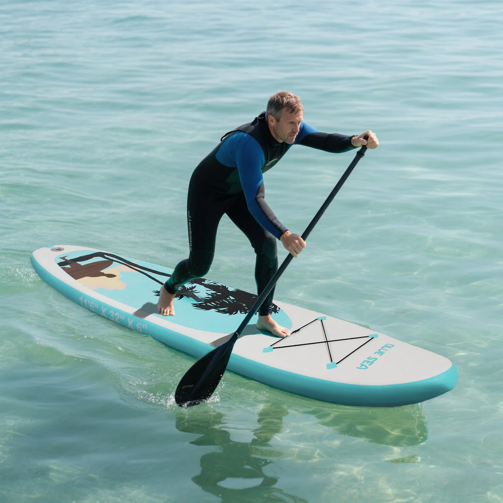 Portable Inflatable Stand Up Paddle Board, 10'6" × 32" × 6", Premium PVC, Full Kit for Adults and Youth